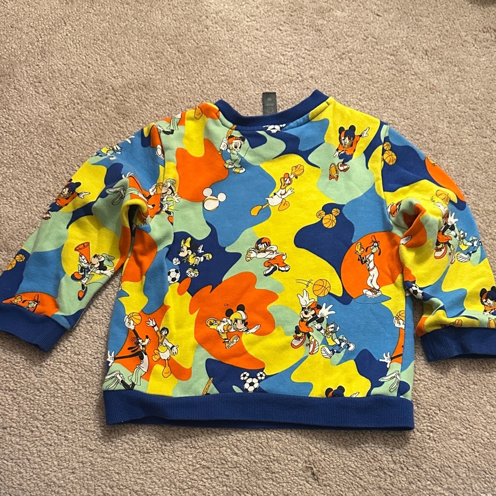 🛍️SALE🛍️ Adidas x Disney Mickey Mouse Kids' Crewneck Sweatshirt - Picture 4 of 4